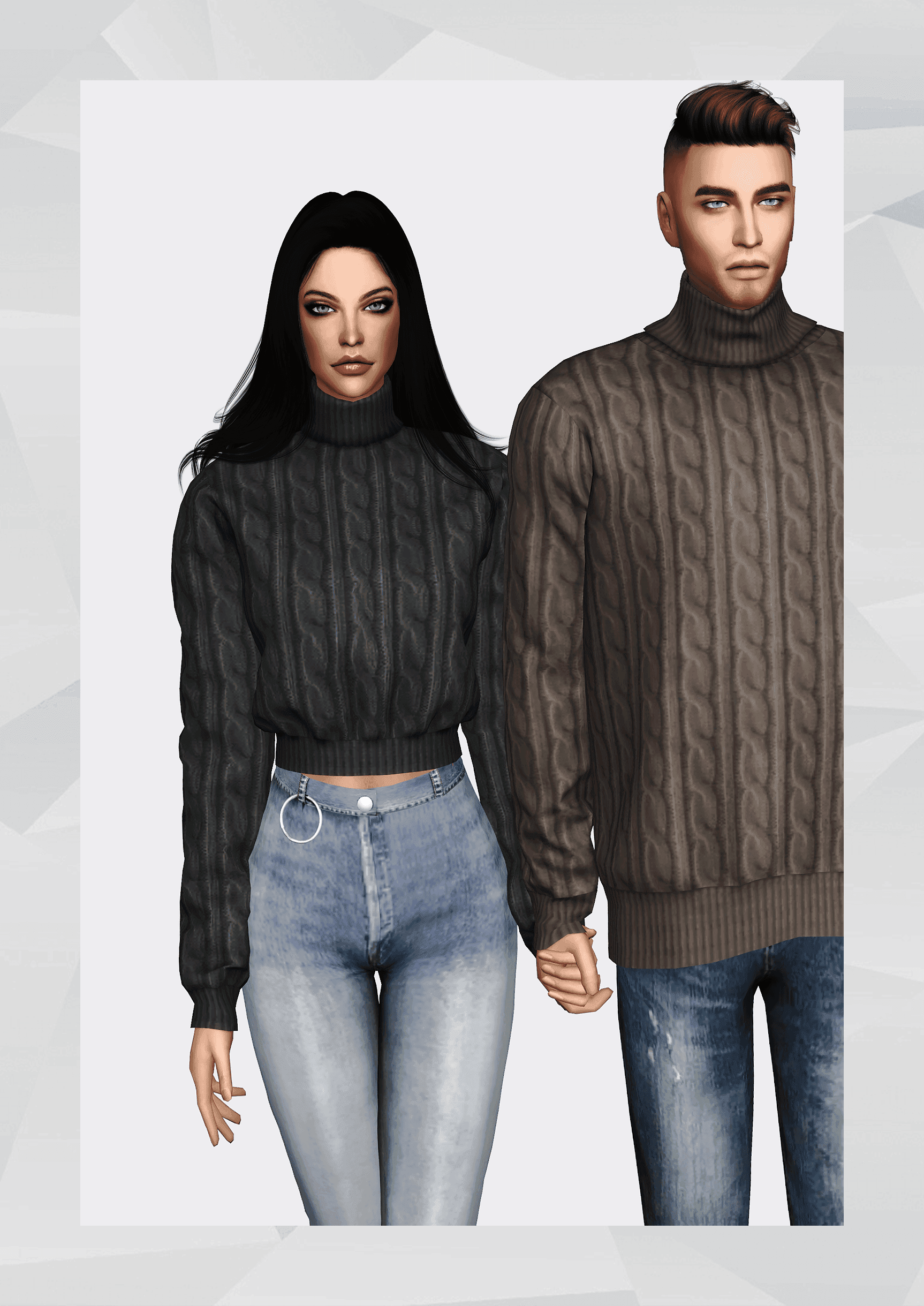 Галерея мода Свитер Cropped Turtleneck Sweater #1